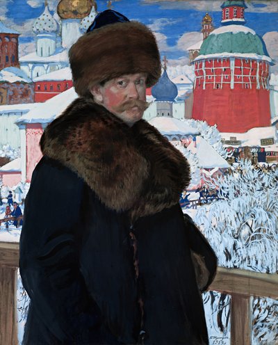 Autoritratto, 1912 da Boris Mikhailovich Kustodiev